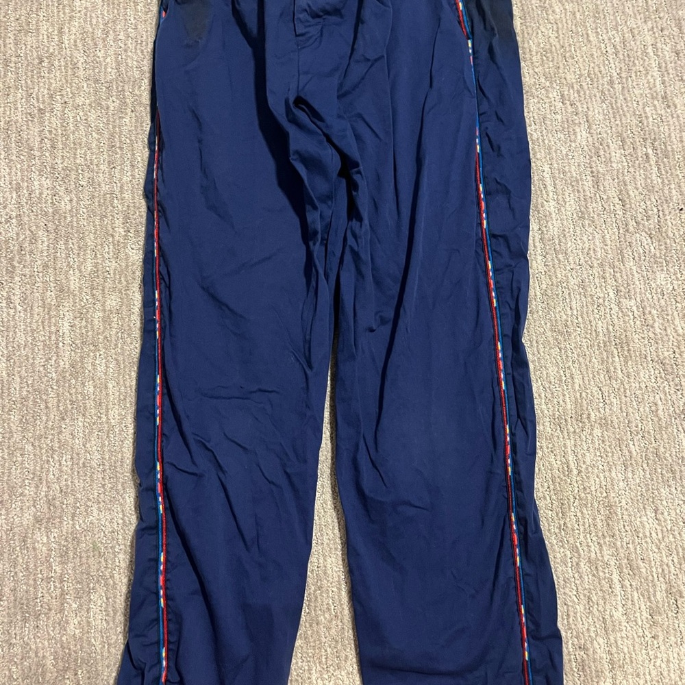 Missoni Blue cargo pants with Red Stripe Detail S